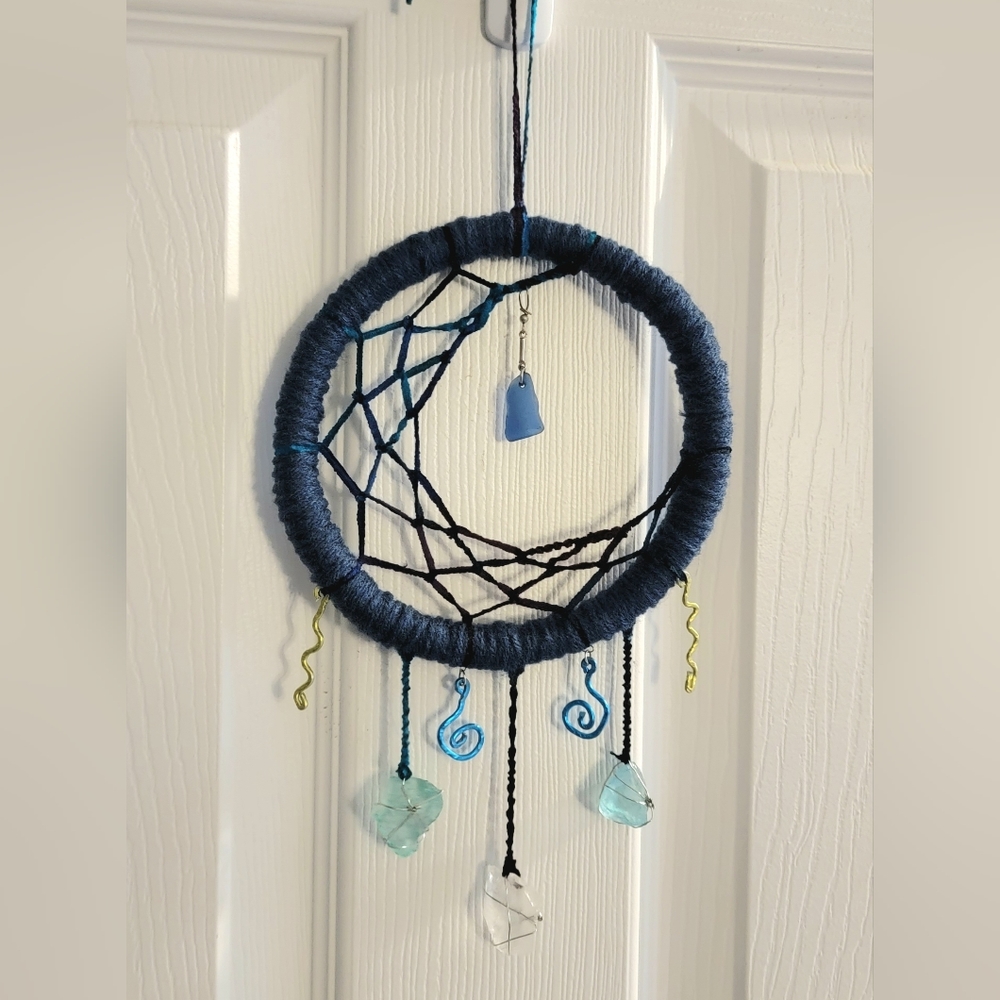 Sea glass dream catcher